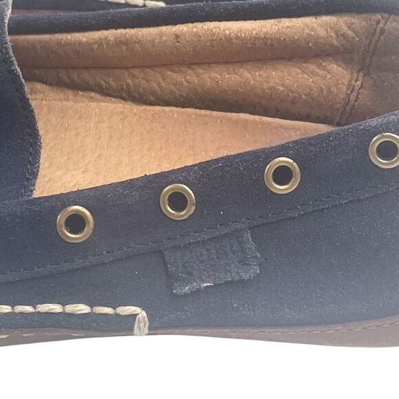 Polo Ralph Lauren Wyndings Slip-On-Driving Men\'s Loafers Tan Navy SZ 9.5 main image 11